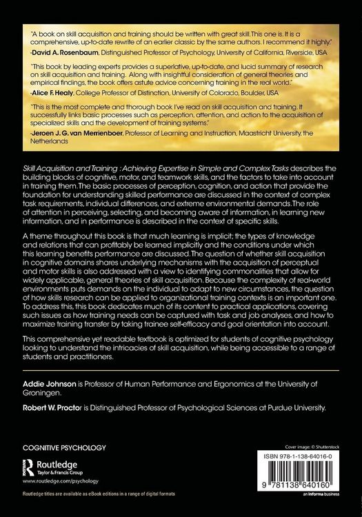 Produktbild: Skill Acquisition and Training