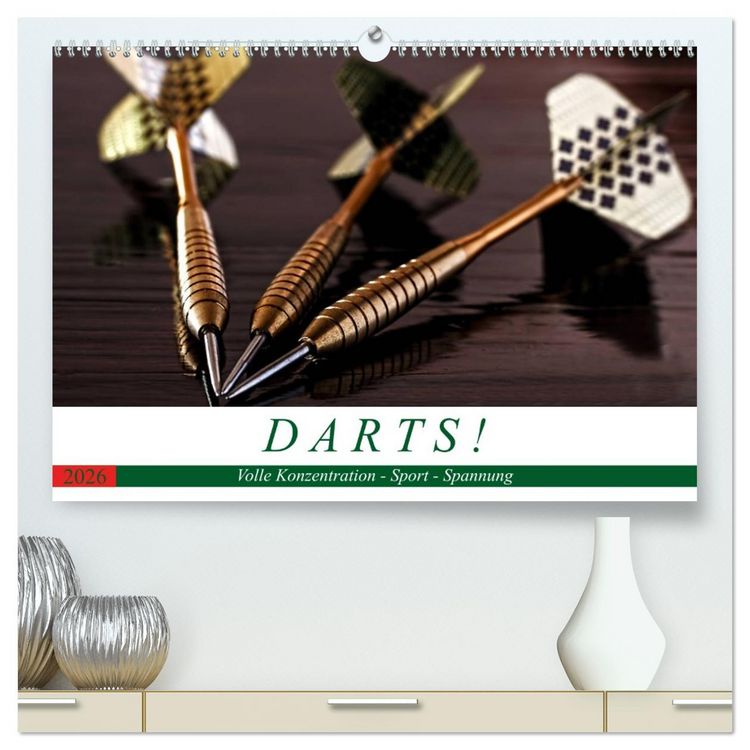 Produktbild: Darts. Konzentration - Sport - Spannung (hochwertiger Premium Wandkalender 2026 DIN A2 quer), Kunstdruck in Hochglanz