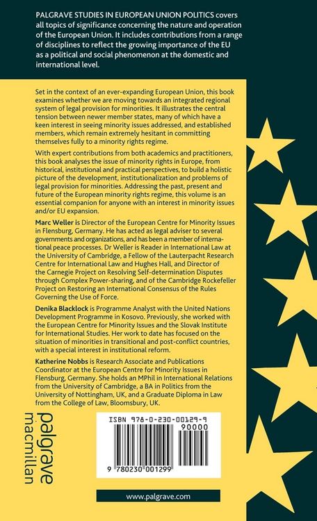 Produktbild: The Protection of Minorities in the Wider Europe