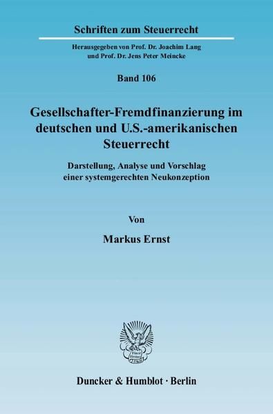 Produktbild: Gesellschafter-Fremdfinanzierung im deutschen und U.S.-amerikanischen Steuerrecht.