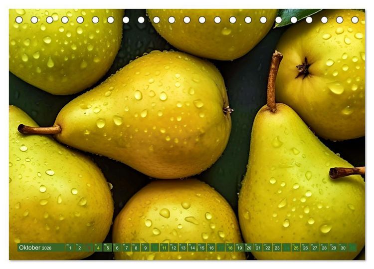 Produktbild: GR&Uuml;N - Gem&uuml;se und Obst - Knackig und Frisch (Tischkalender 2026 DIN A5 quer), CALVENDO Monatskalender