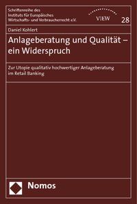 Produktbild: Anlageberatung und Qualit&auml;t - ein Widerspruch?