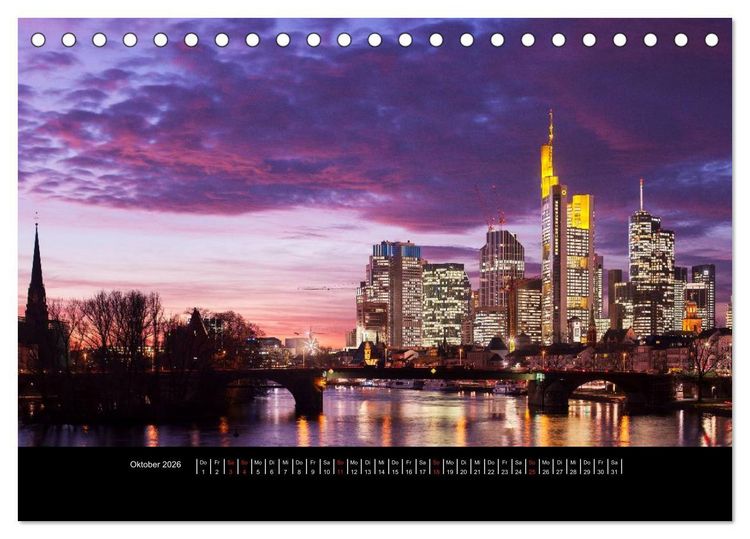 Produktbild: Frankfurt (Tischkalender 2026 DIN A5 quer), CALVENDO Monatskalender