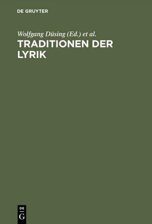 Produktbild: Traditionen der Lyrik