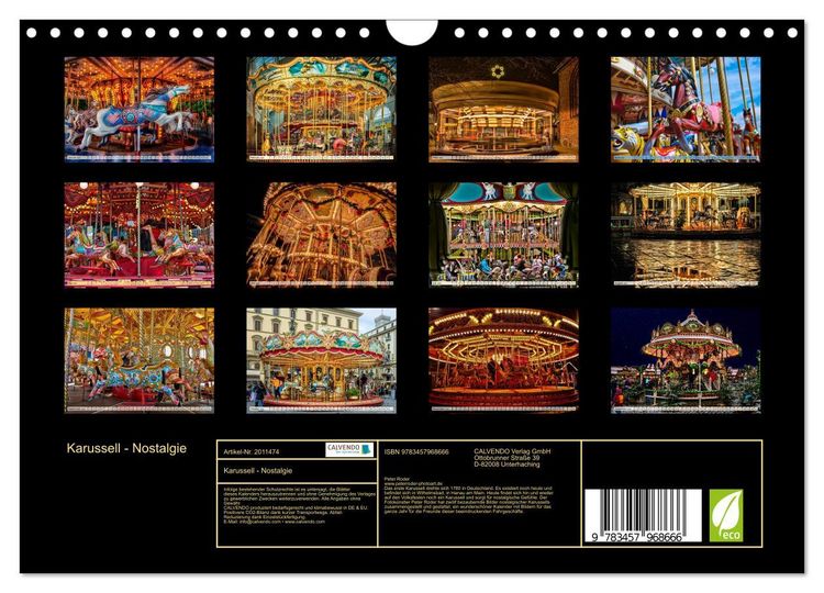 Produktbild: Karussell - Nostalgie (Wandkalender 2026 DIN A4 quer), CALVENDO Monatskalender