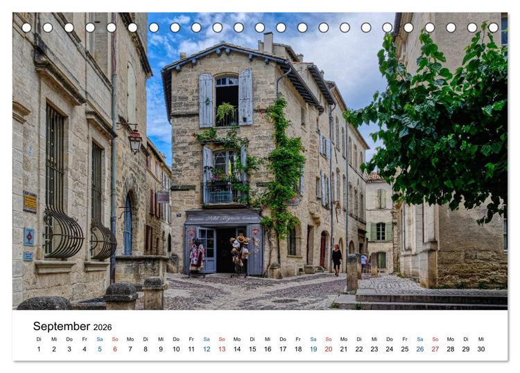 Produktbild: Uz&eacute;s - Charmante Kleinstadt im Gard (Tischkalender 2026 DIN A5 quer), CALVENDO Monatskalender
