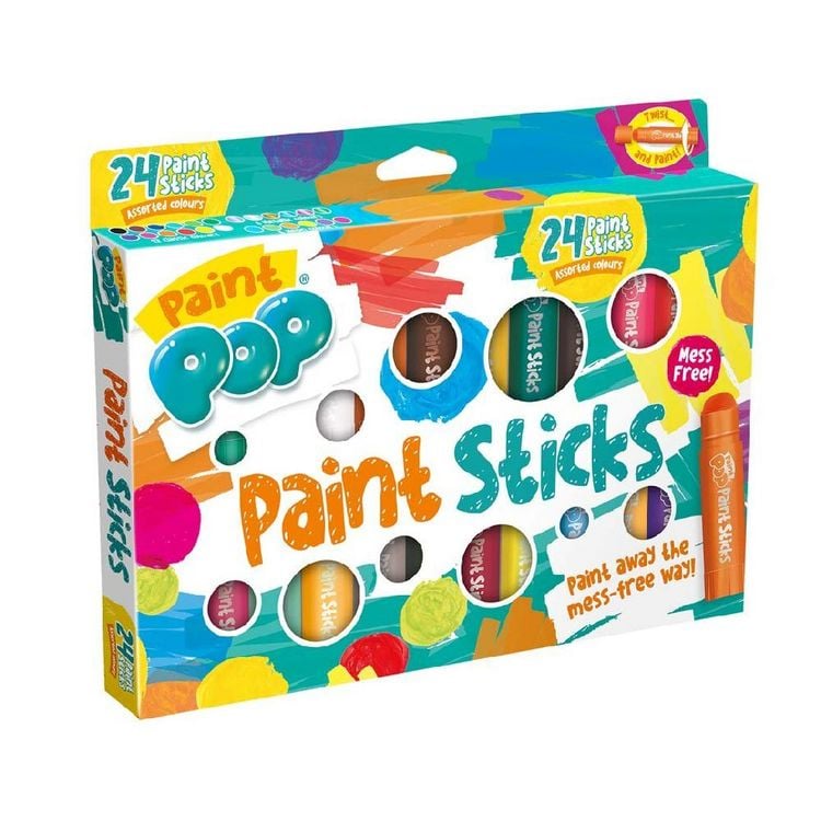 Produktbild: Paint Pop 362202 - Paint Pop: Paint Sticks 24-Pack, klassische Farben, Malstifte, Malset