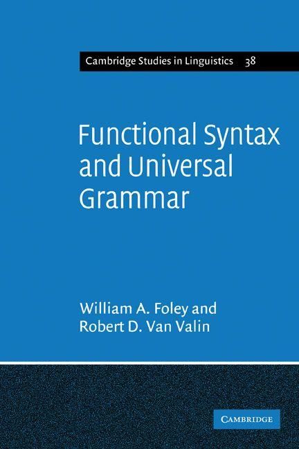 Produktbild: Functional Syntax and Universal Grammar