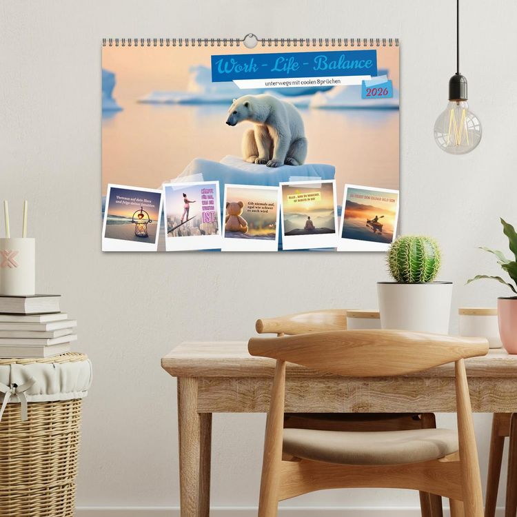 Produktbild: Work - Life - Balance - unterwegs mit coolen Spr&uuml;chen (Wandkalender 2026 DIN A3 quer), CALVENDO Monatskalender