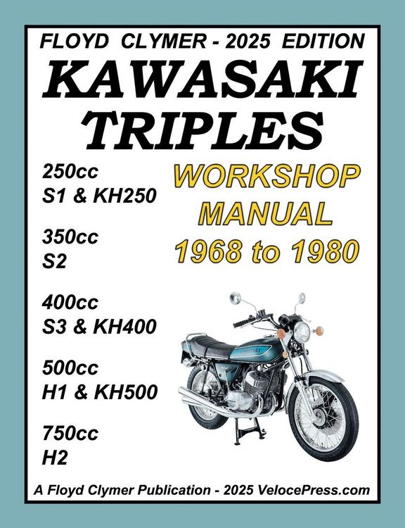 Produktbild: KAWASAKI TRIPLES 1968-1980 WORKSHOP MANUAL 250cc - 350cc - 400cc - 500cc - 750cc ALL MODELS