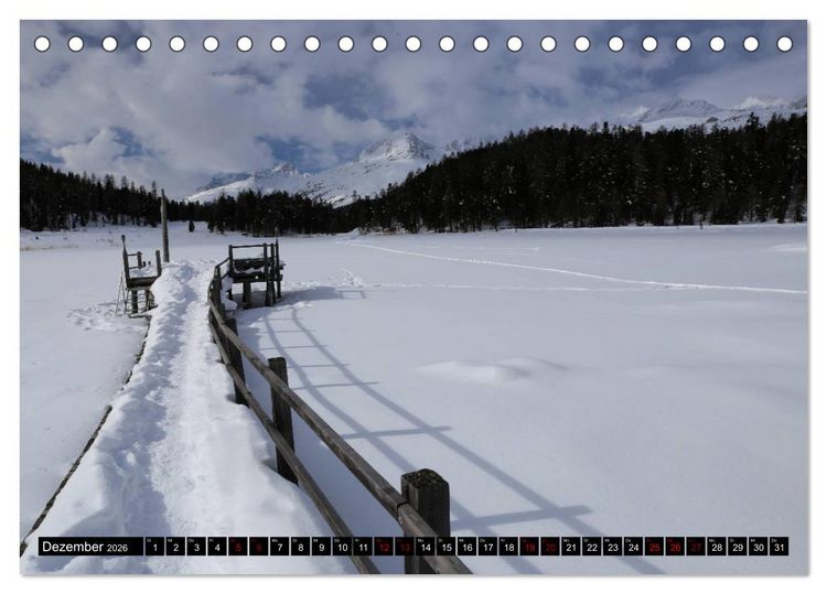 Produktbild: Piz Bernina - H&ouml;hepunkte aus dem Oberengadin (Tischkalender 2026 DIN A5 quer), CALVENDO Monatskalender