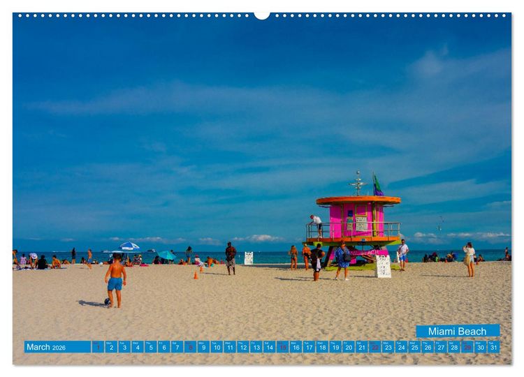 Produktbild: Colorful Miami (Wall Calendar 2026 DIN A2 landscape), CALVENDO 12 Month Wall Calendar