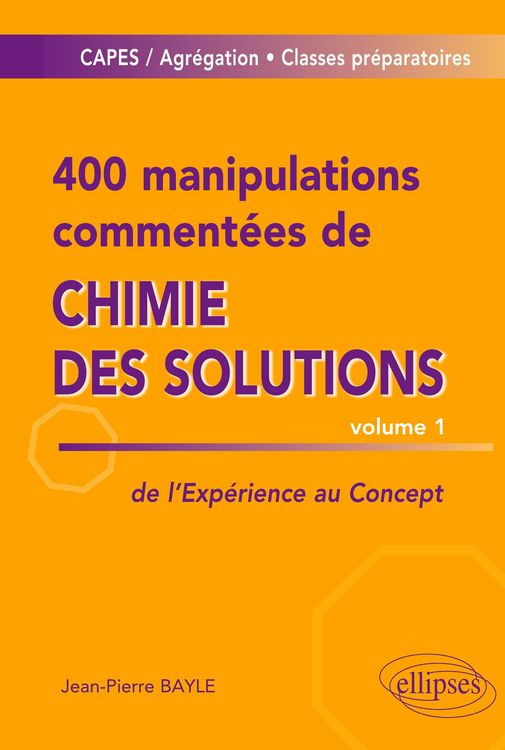 Produktbild: 400 manipulations comment&eacute;es de chimie des solutions volume 1