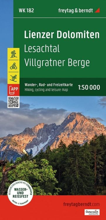 Produktbild: Freytag & berndt Wanderkarte WK 182 Lienzer Dolomiten, Lesachtal - Villgratner Berge 1:50.000