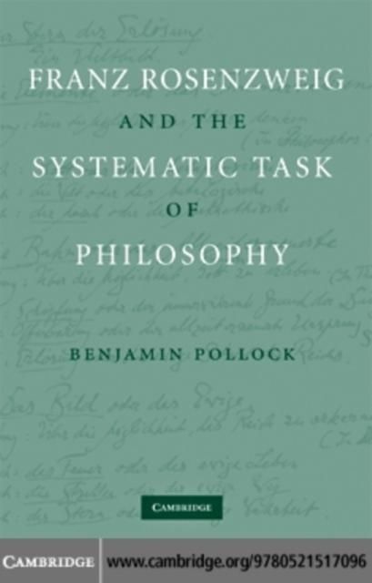 Produktbild: Franz Rosenzweig and the Systematic Task of Philosophy