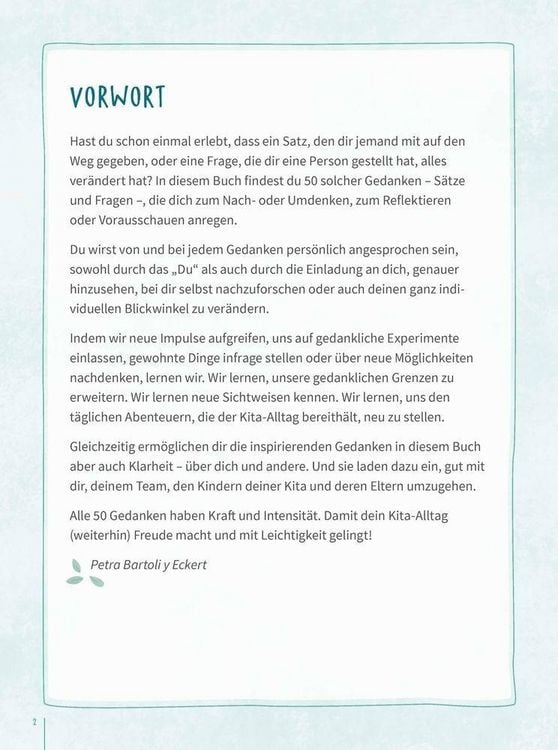 Produktbild: 50 Gedanken f&uuml;r mehr Leichtigkeit im Kita-Alltag