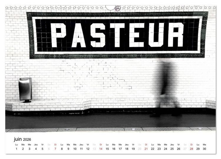 Produktbild: Paris M&eacute;tropolitain (Calendrier mural 2026 DIN A3 vertical), CALVENDO calendrier mensuel