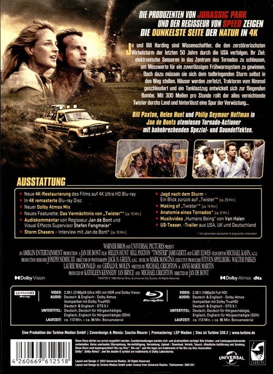 Produktbild: Twister - Limited Mediabook Edition (4K Ultra HD) (+ remastered Blu-ray)