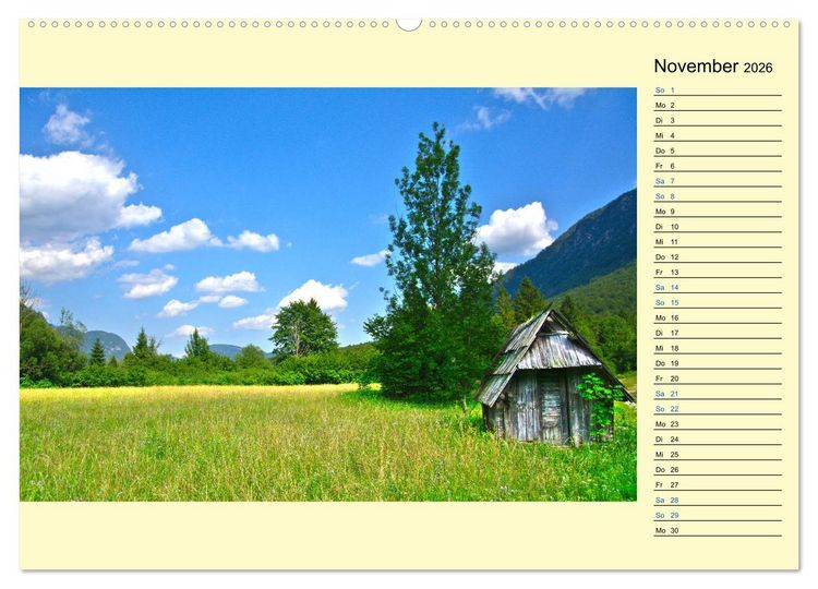 Produktbild: Slowenien - Impressionen eines Naturjuwels (Wandkalender 2026 DIN A2 quer), CALVENDO Monatskalender