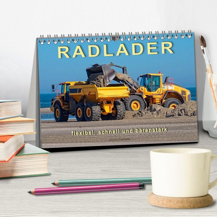 Produktbild: Radlader - flexibel, schnell und b&auml;renstark (Tischkalender 2026 DIN A5 quer), CALVENDO Monatskalender