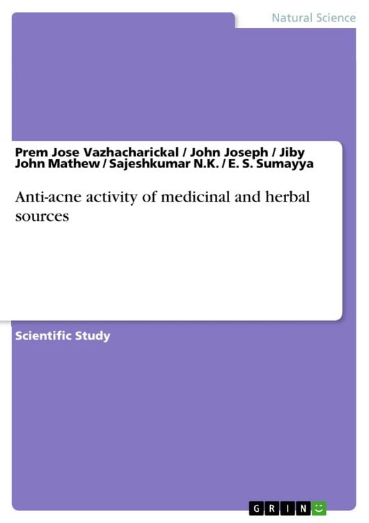 Produktbild: Anti-acne activity of medicinal and herbal sources