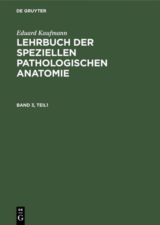Produktbild: Lehrbuch der speziellen pathologischen Anatomie. Band 3