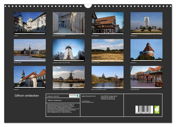 Produktbild: Gifhorn entdecken (Wandkalender 2026 DIN A3 quer), CALVENDO Monatskalender