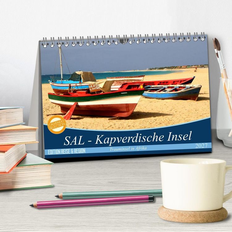 Produktbild: SAL - Kapverdische Insel (Tischkalender 2027 DIN A5 quer), CALVENDO Monatskalender