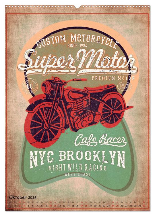Produktbild: Motorrad Nostalgie (hochwertiger Premium Wandkalender 2026 DIN A2 hoch), Kunstdruck in Hochglanz