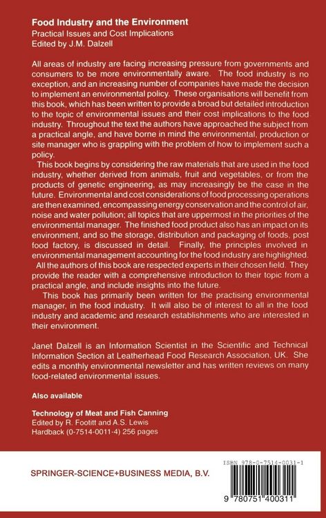 Produktbild: Food Industry and the Environment