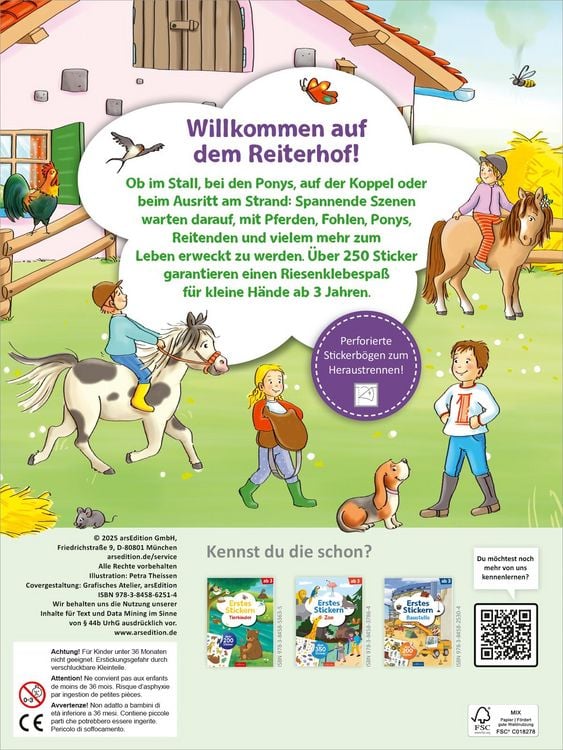Produktbild: Erstes Stickern &ndash; Reiterhof