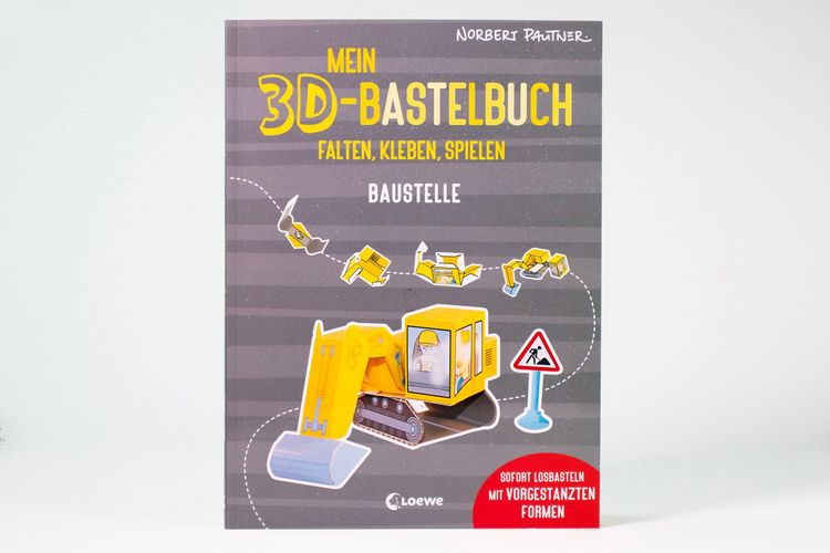 Produktbild: Mein 3D-Bastelbuch - Falten, kleben, spielen - Baustelle