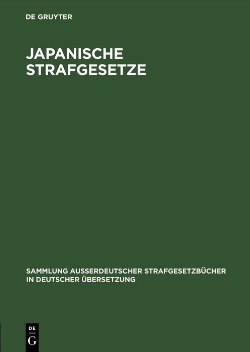 Produktbild: Japanische Strafgesetze