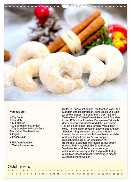 Produktbild: Pl&auml;tzchen. Kekse f&uuml;r das ganze Jahr! (Wandkalender 2026 DIN A3 hoch), CALVENDO Monatskalender