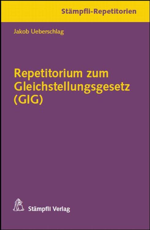 Produktbild: Repetitorium zum Gleichstellungsgesetz (GIG)