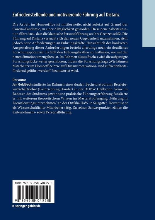 Produktbild: Zufriedenstellende und motivierende F&uuml;hrung auf Distanz