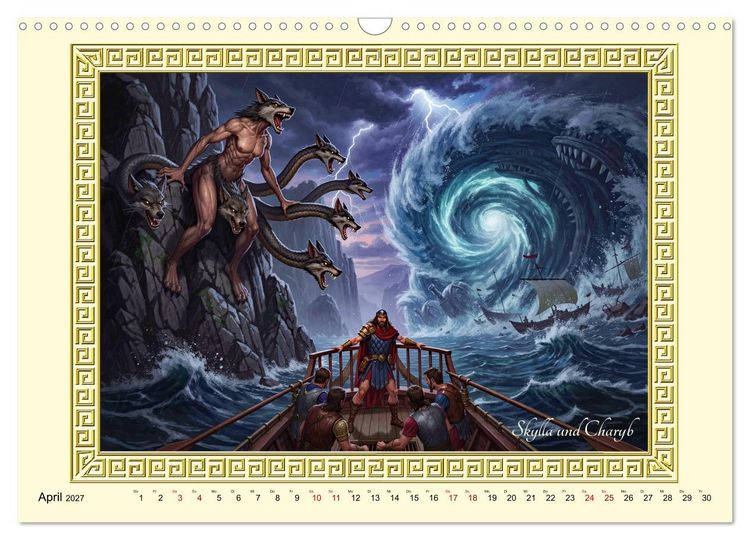 Produktbild: Ungeheuer der griechischen Mythologie (Wandkalender 2027 DIN A3 quer), CALVENDO Monatskalender