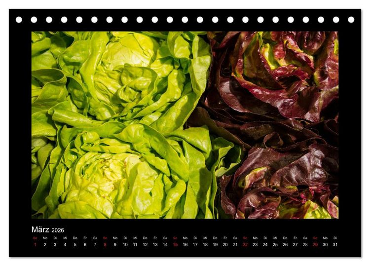 Produktbild: essbar &ndash; Buntes Obst und Gem&uuml;se (Tischkalender 2026 DIN A5 quer), CALVENDO Monatskalender