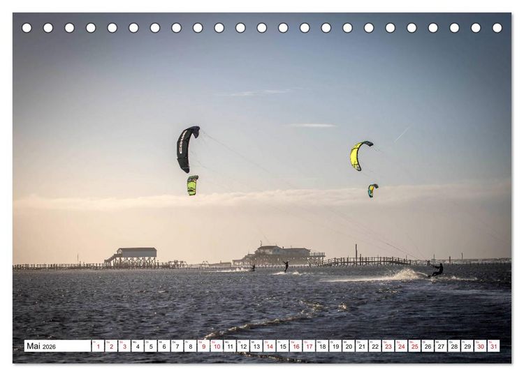 Produktbild: Impressionen aus Sankt Peter-Ording (Tischkalender 2026 DIN A5 quer), CALVENDO Monatskalender