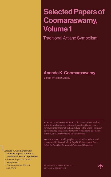 Produktbild: Selected Papers of Coomaraswamy, Volume 1