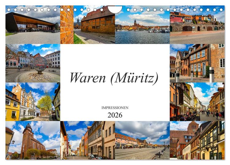 Produktbild: Waren M&uuml;ritz Impressionen (Wandkalender 2026 DIN A4 quer), CALVENDO Monatskalender