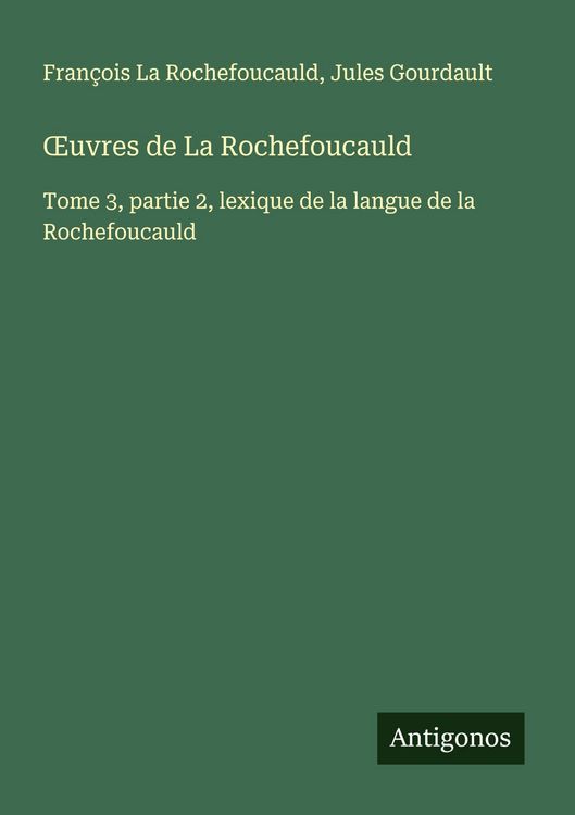 Produktbild: &iquest;uvres de La Rochefoucauld