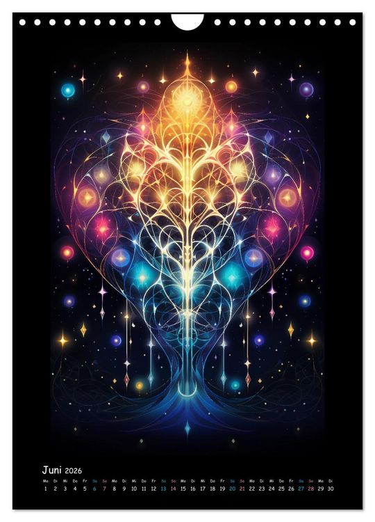 Produktbild: Fractale Mandalas (Wandkalender 2026 DIN A4 hoch), CALVENDO Monatskalender