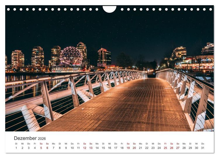 Produktbild: Vancouver - Eine wundersch&ouml;ne Stadt an der Westk&uuml;ste Kanadas. (Wandkalender 2026 DIN A4 quer), CALVENDO Monatskalender