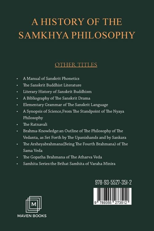 Produktbild: A History Of The Samkhya Philosophy