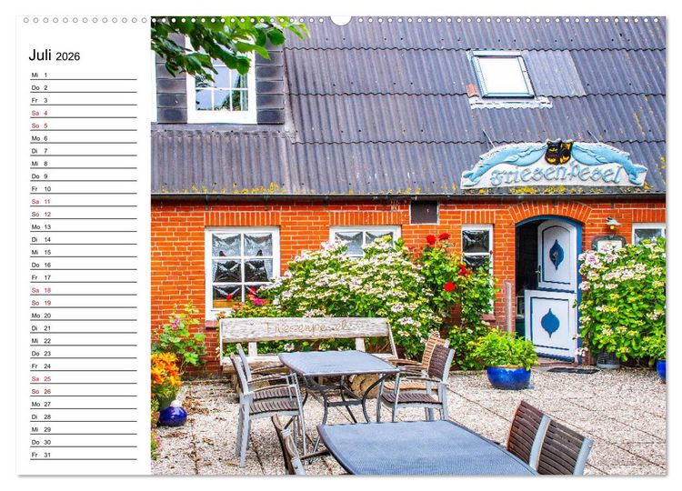 Produktbild: Hallig Hooge - Romantik Pur (hochwertiger Premium Wandkalender 2026 DIN A2 quer), Kunstdruck in Hochglanz