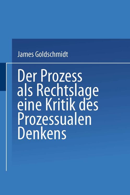 Produktbild: Der Prozess als Rechtslage