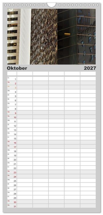 Produktbild: Familienplaner 2027 - NEW YORK visions mit 5 Spalten (Wandkalender, 21 x 45 cm) CALVENDO
