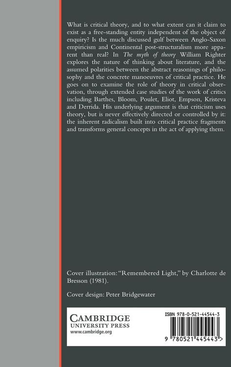 Produktbild: The Myth of Theory
