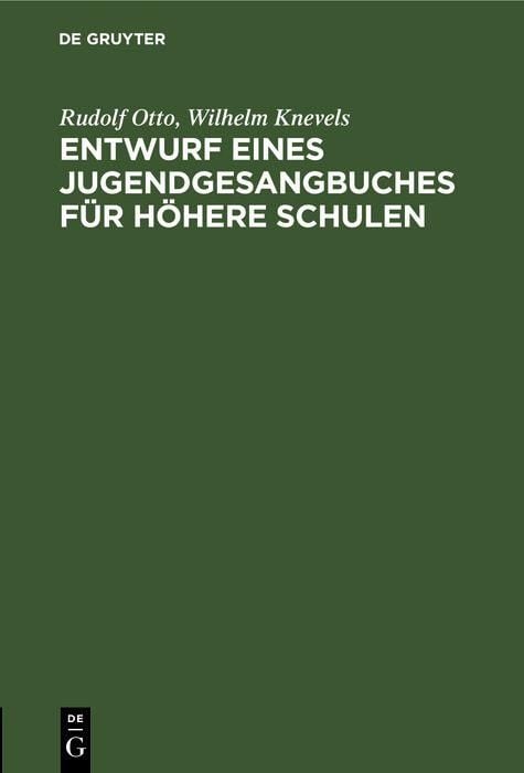 Produktbild: Entwurf eines Jugendgesangbuches f&uuml;r h&ouml;here Schulen
